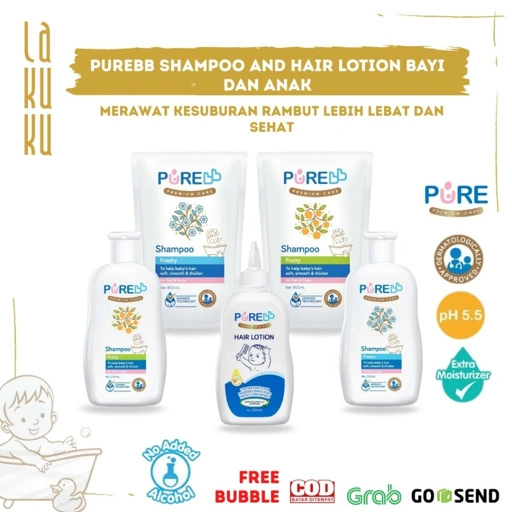 Image of Lakuku - PUREBB Pure Kids Shampoo and Hair Lotion Bayi dan Anak Rambut Lebat dan Sehat