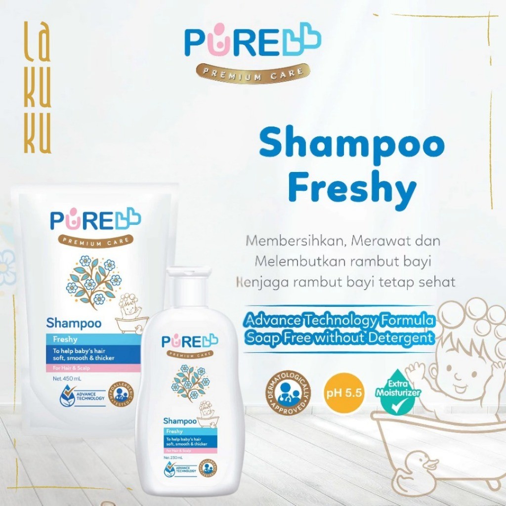 Lakuku - PUREBB Pure Kids Shampoo and Hair Lotion Bayi dan Anak Rambut Lebat dan Sehat