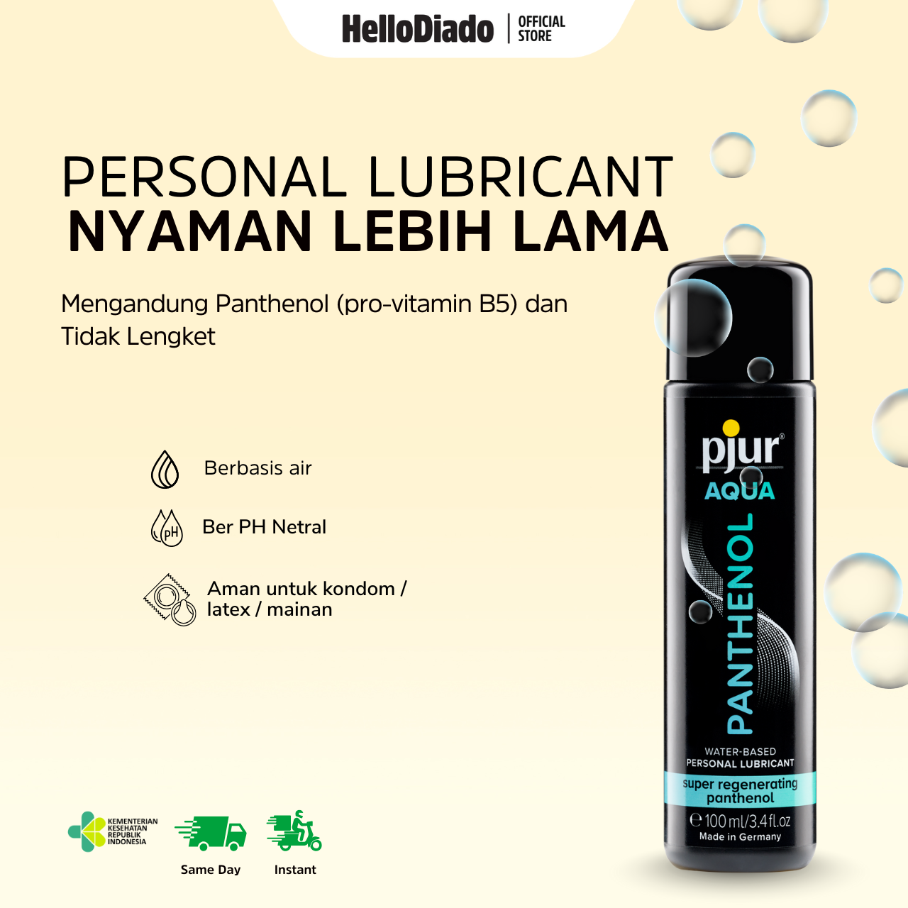 Pjur Panthenol Waterbased - Pelumas Untuk Kulit Sensitif