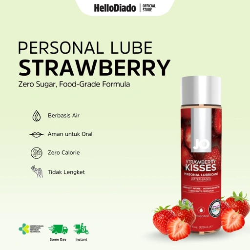 System Jo Strawberry Waterbased - Pelumas Rasa Edible