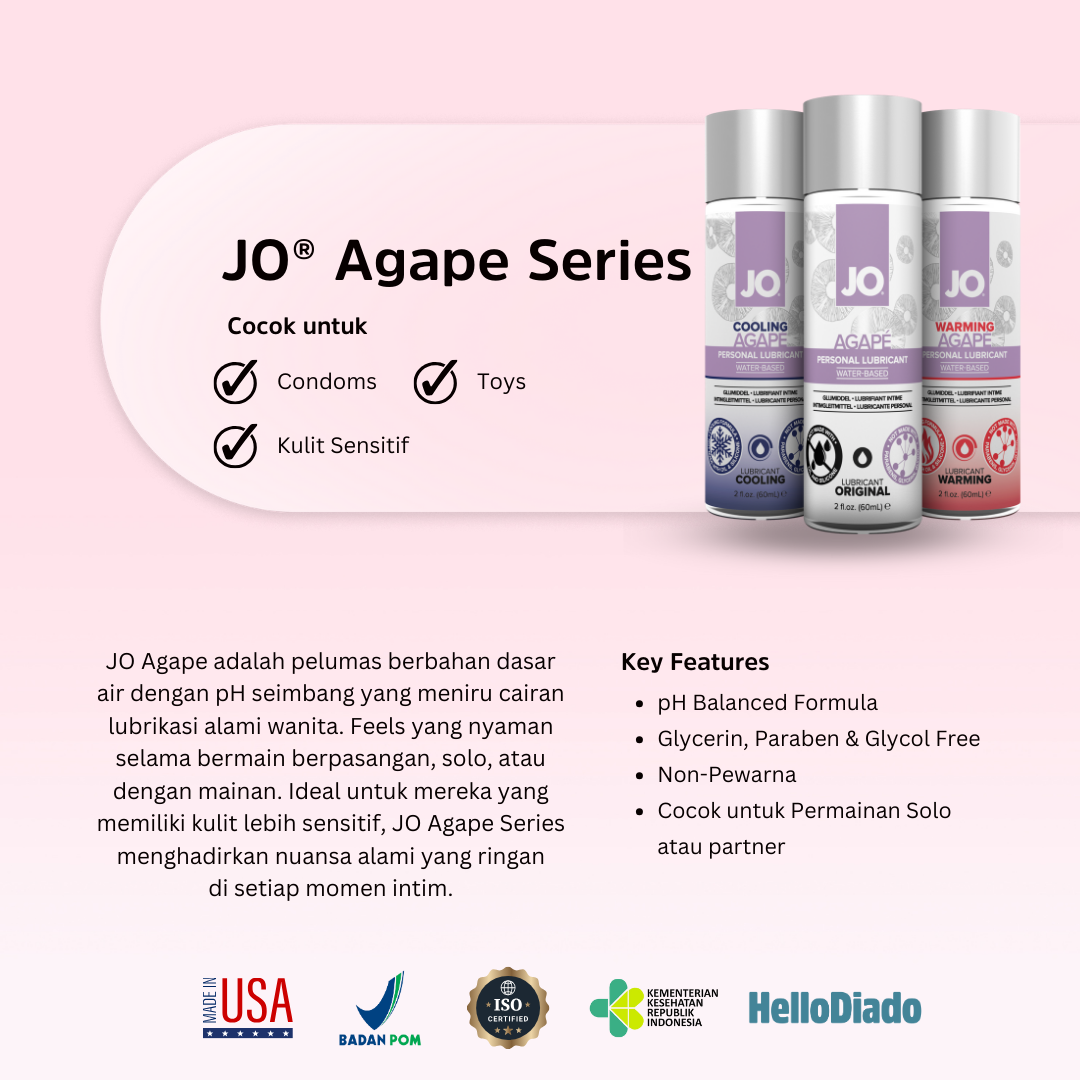 System Jo Agape 100% Organic  -  Pelumas Pria Wanita Berbahan Dasar Air 