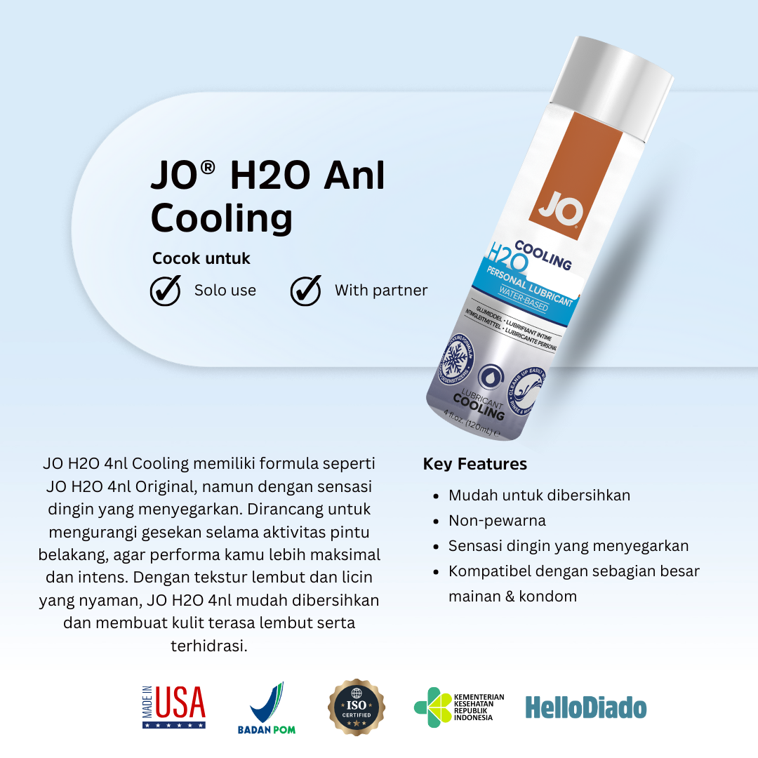 System Jo H2O 4n4l Cooling Waterbased – Pelumas Pria Wanita Berbahan Dasar Air