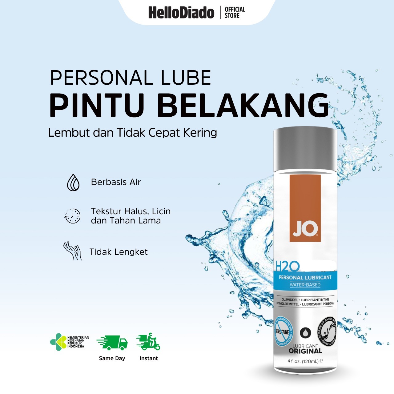 System Jo H2O 4n4l Waterbased - Pelumas Pria Wanita Berbahan Dasar Air