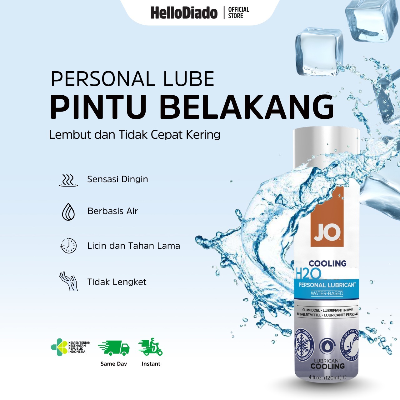 System Jo H2O 4n4l Cooling Waterbased – Pelumas Pria Wanita Berbahan Dasar Air