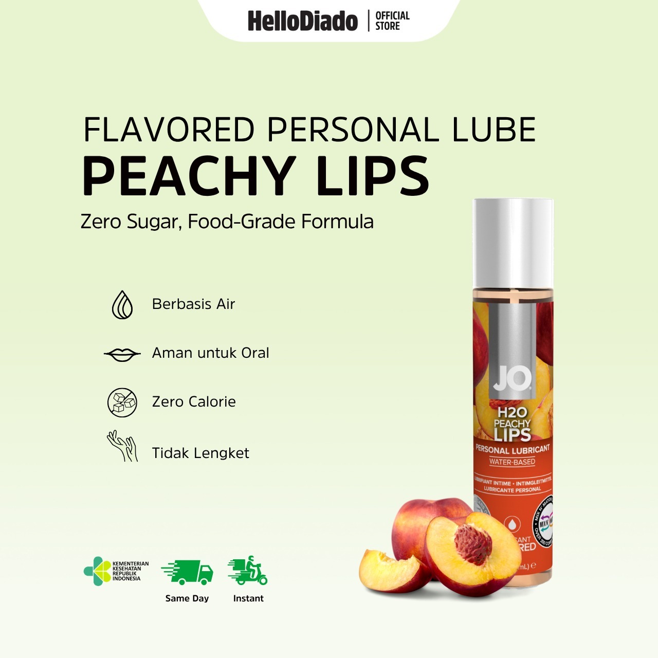 System Jo H2O Peachy Lips - Pelumas