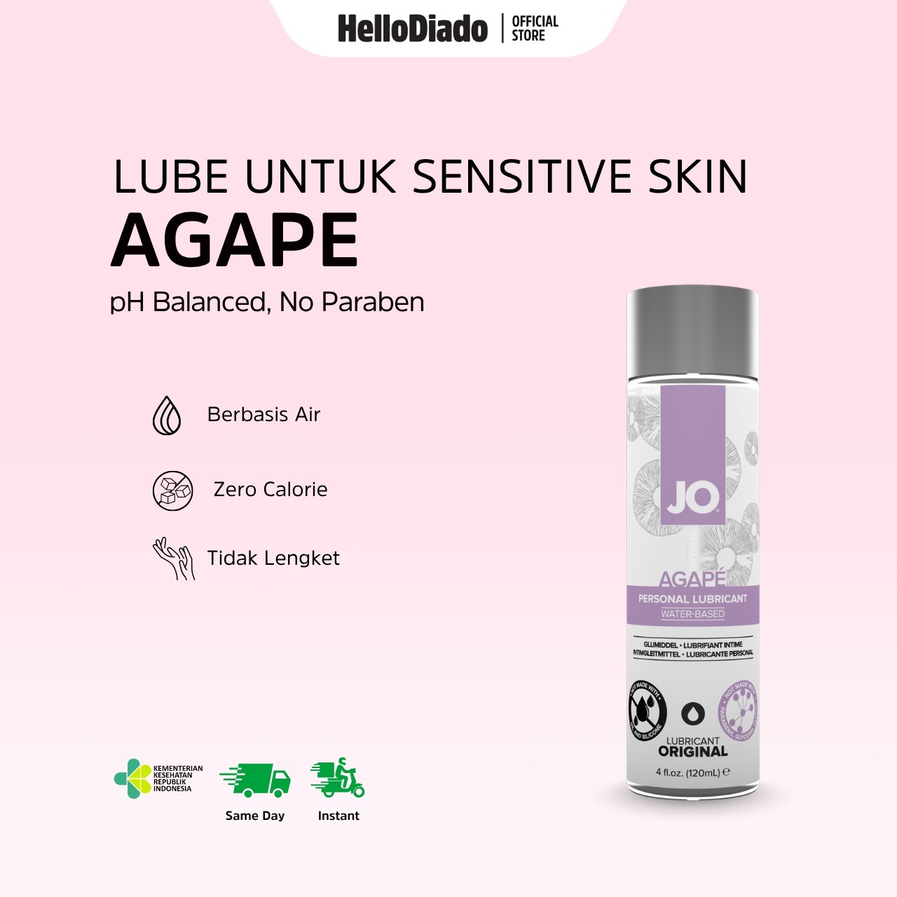 System Jo Agape 100% Organic  -  Pelumas Pria Wanita Berbahan Dasar Air 