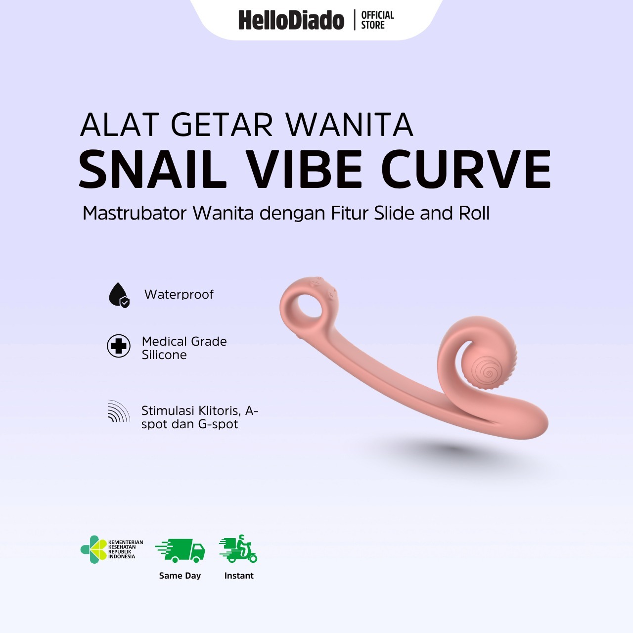Snail Vibe - Curve Rabbit Sliding Dual Vibrator