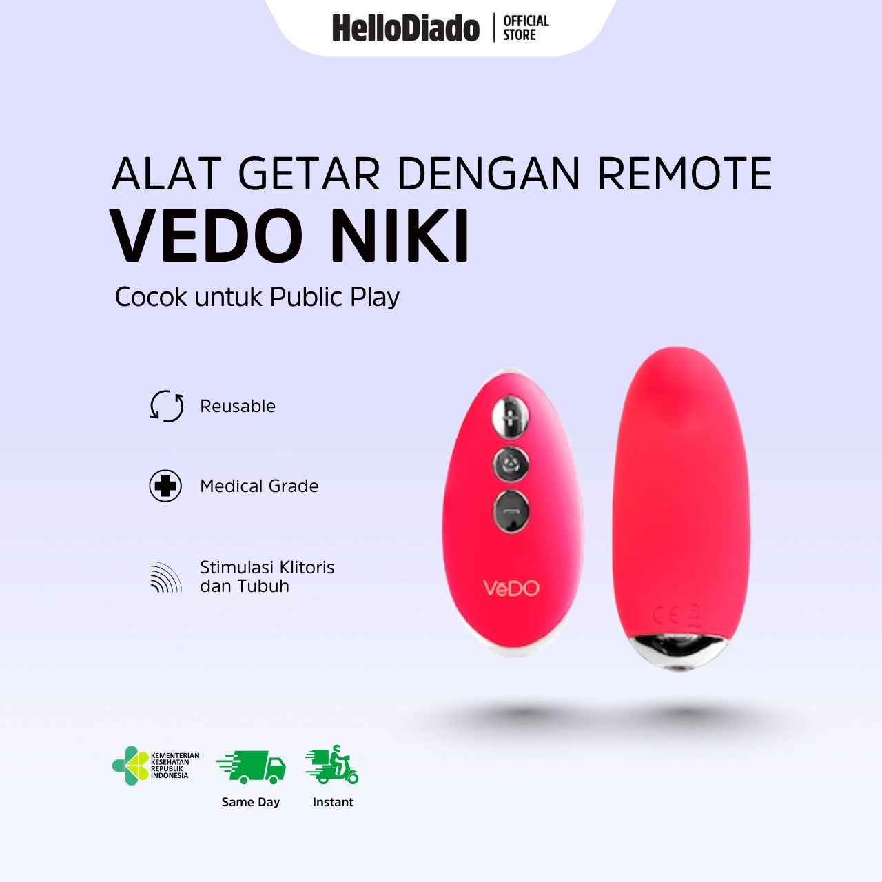Vedo Niki Rechargeable Panty Vibe - Pink