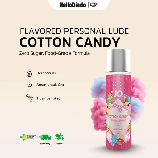 System Jo Cotton Candy Waterbased - Pelumas Rasa Edible