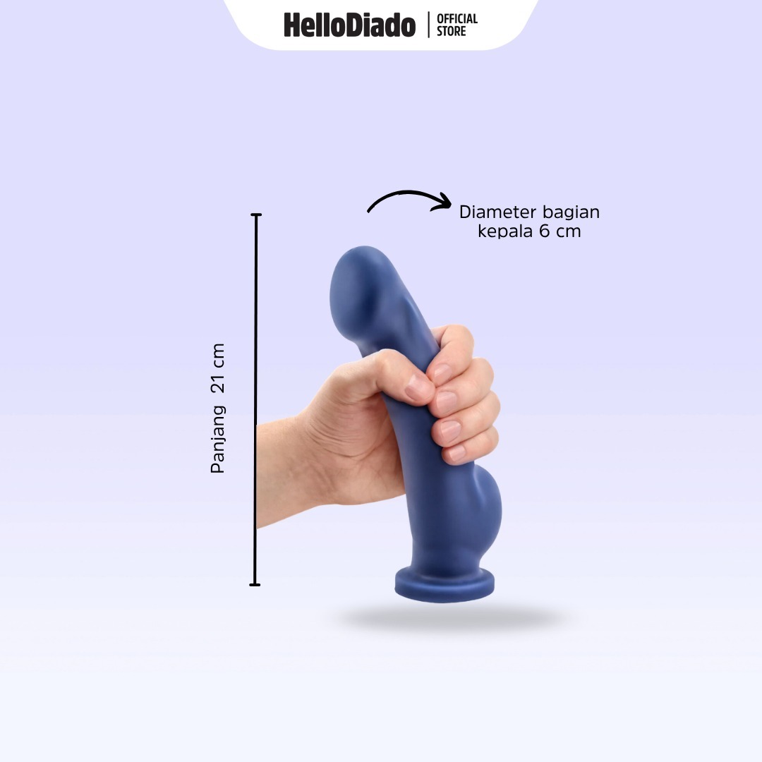 Blush Novelties - Avant Ergo Maxy Dual Density Silicone Dildo - Midnight Indigo