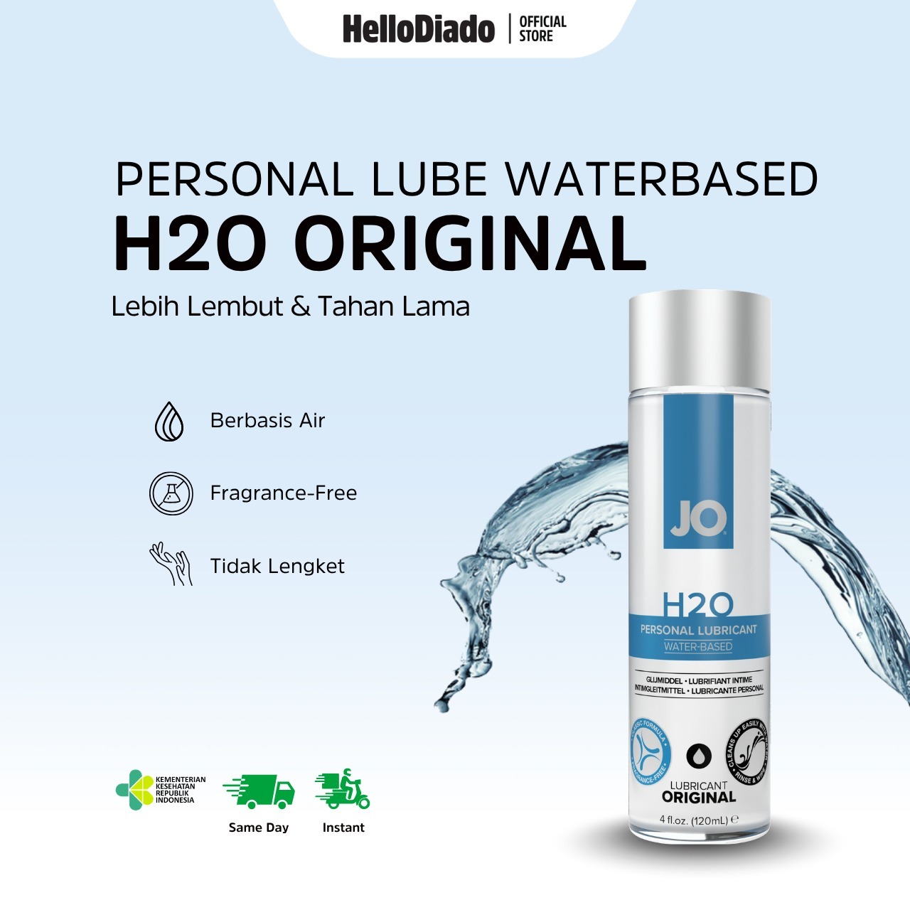 System Jo H2O Original - Pelumas Pria Wanita Berbahan Dasar Air 