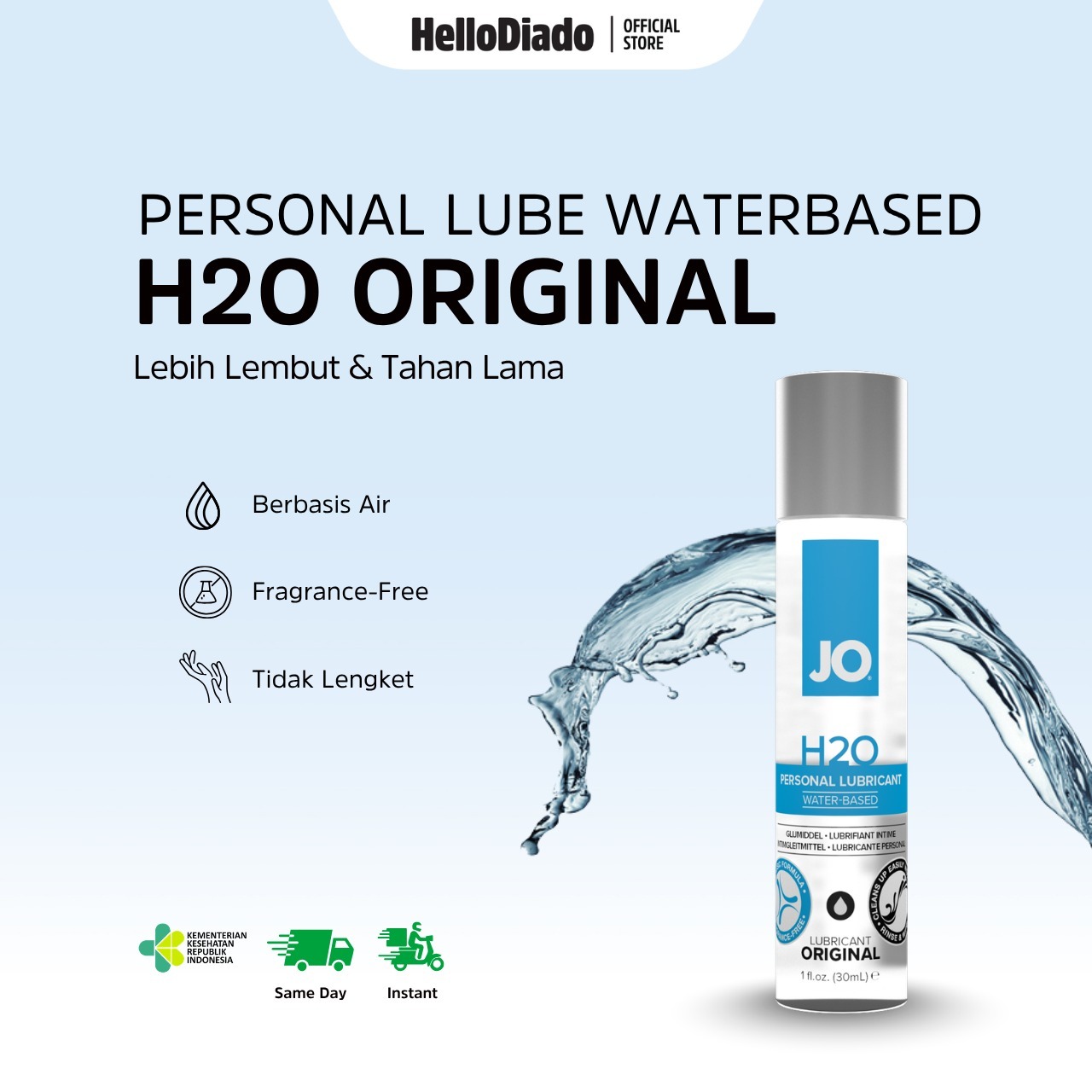 System Jo H2O Original - Pelumas Pria Wanita Berbahan Dasar Air 