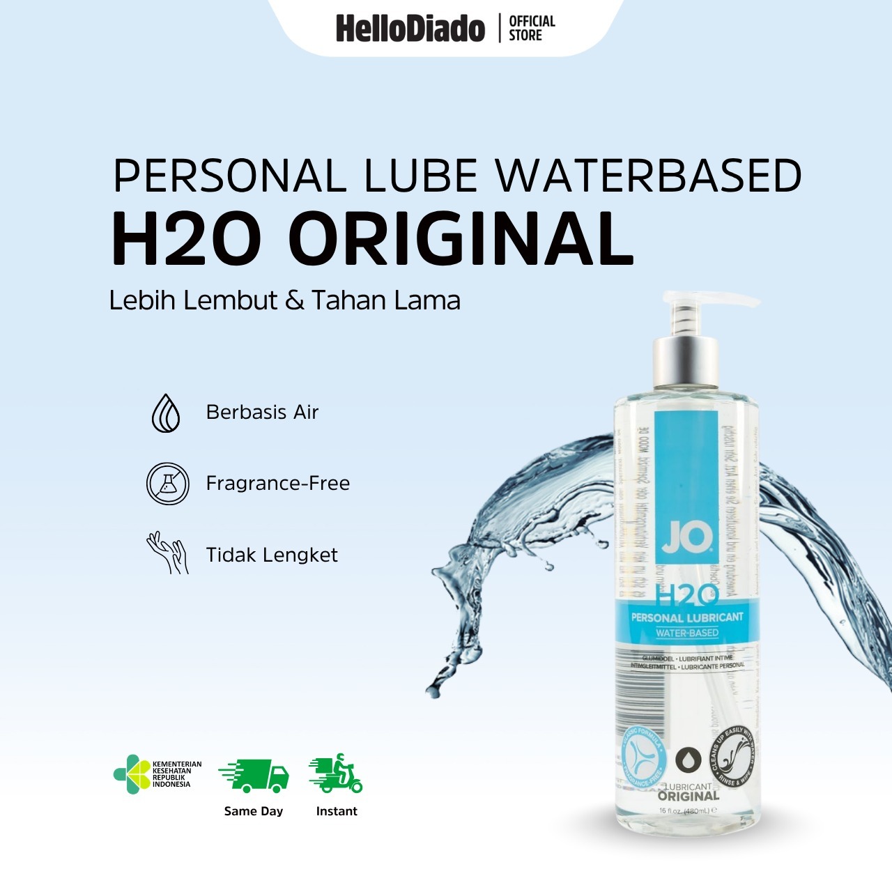 System Jo H2O Original - Pelumas Pria Wanita Berbahan Dasar Air 