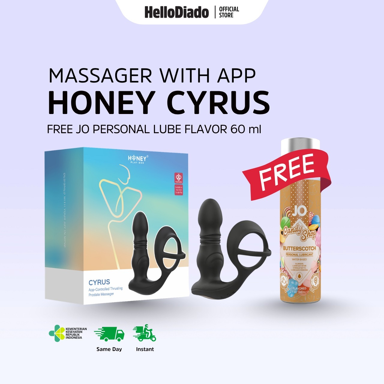 Honey Play Box Cyrus Thrusting Prostate Massager with Cock Ring App Controlled