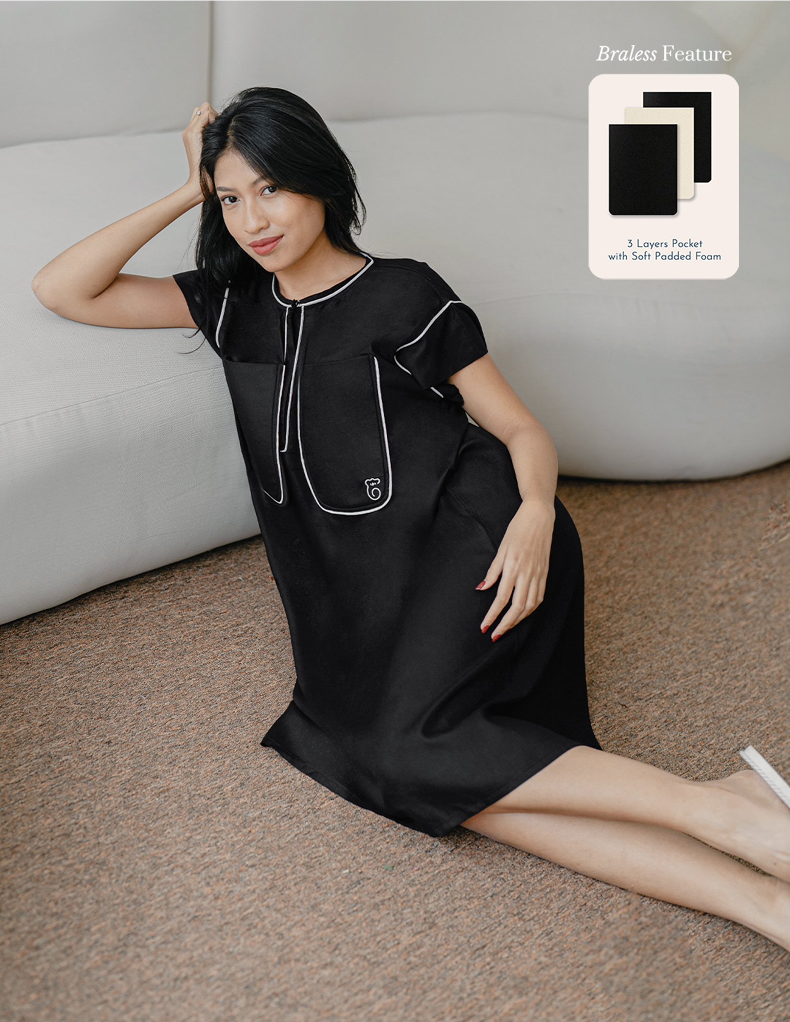 Luna Braless Nightgown