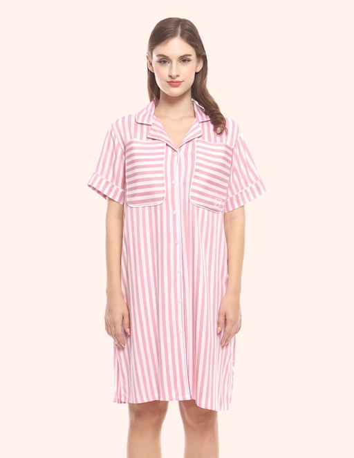 Lily Stripes Braless Nightgown