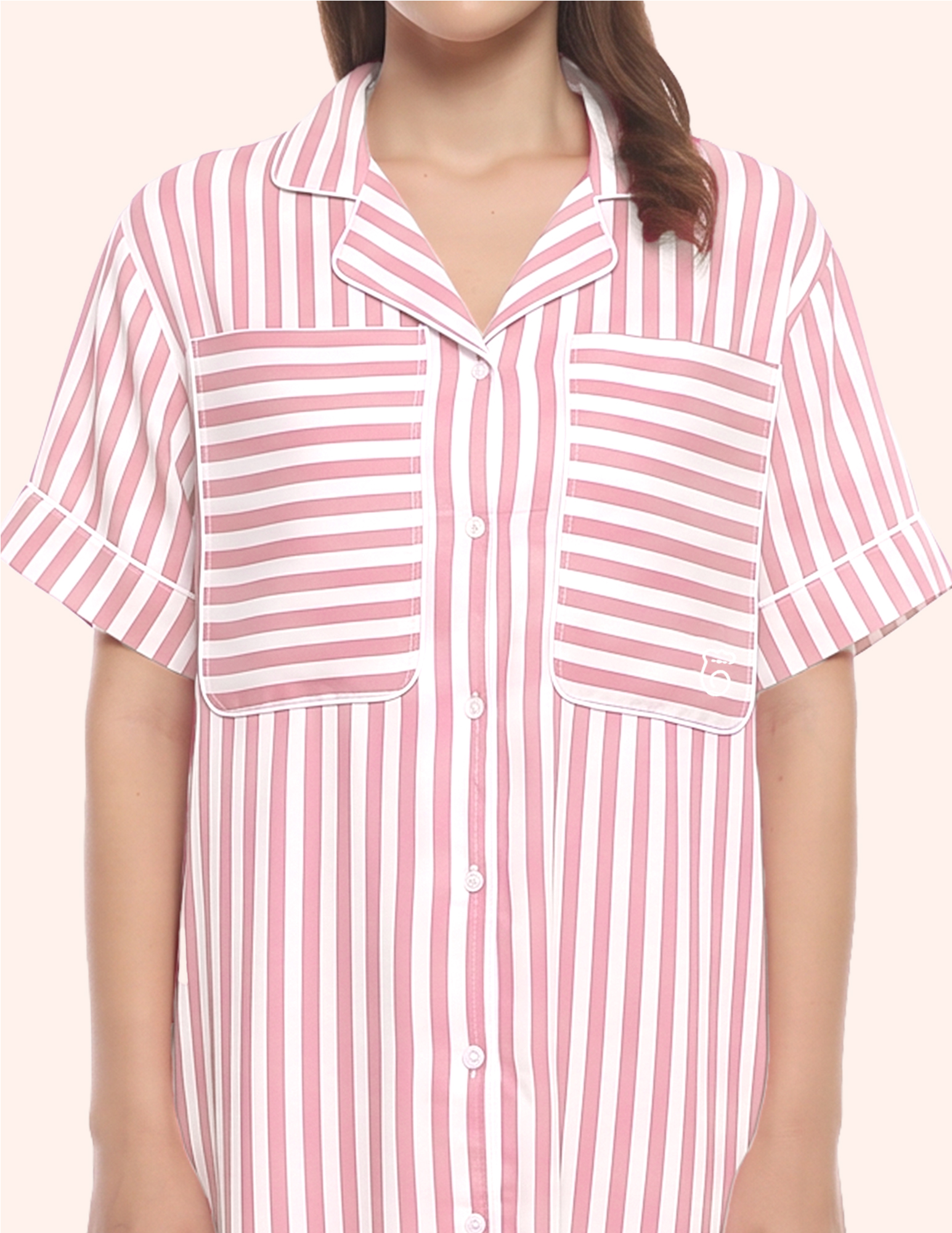Lily Stripes Braless Nightgown