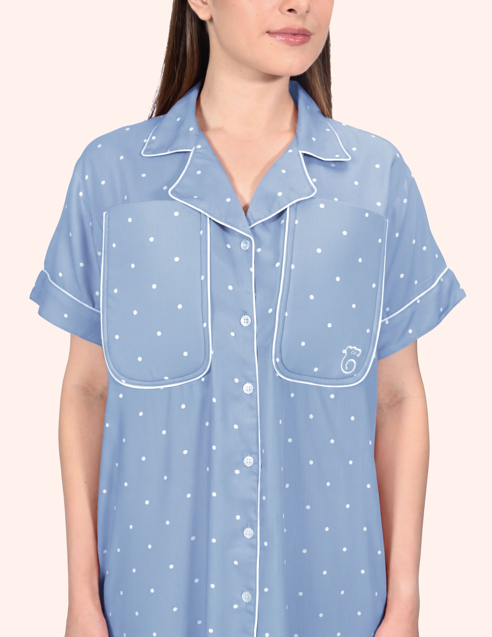 Lily Polkadot Braless Nightgown