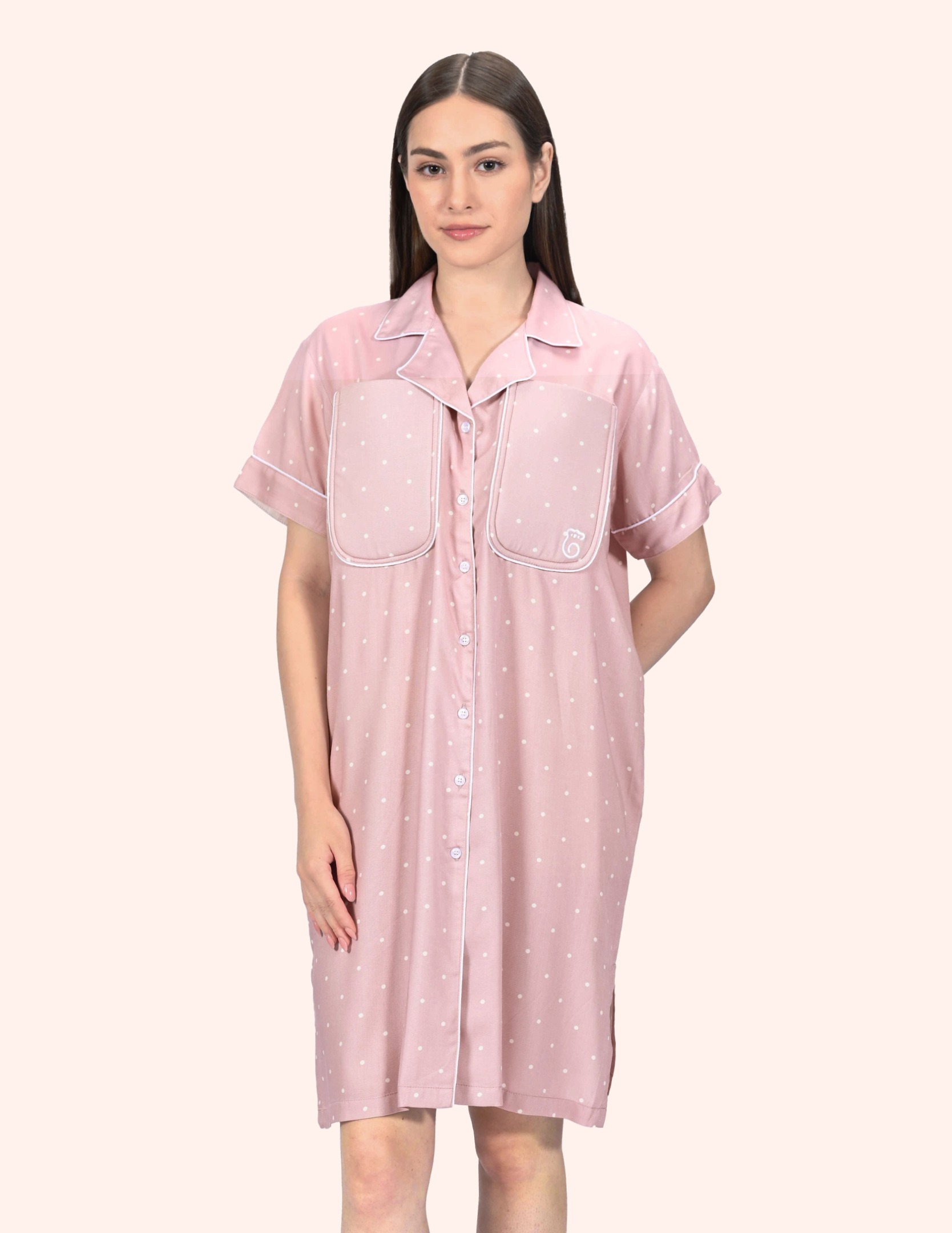 Lily Polkadot Braless Nightgown