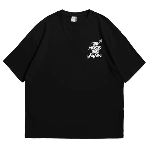 Image of Hemdev Tshirt Oversize Again Black Tees Katun