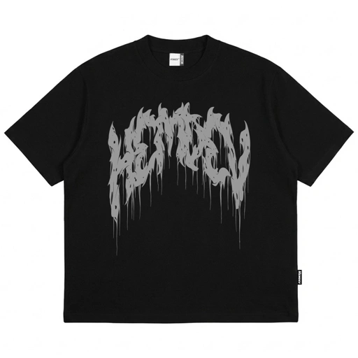 Hemdev Tshirt Boxy Oversized Vulnerable Black Tees Katun