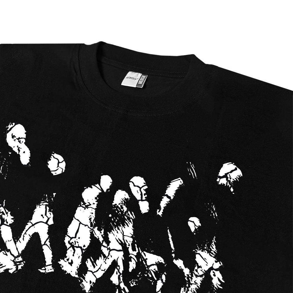 Hemdev Tshirt Boxy Oversized Groovi Black Tees Katun