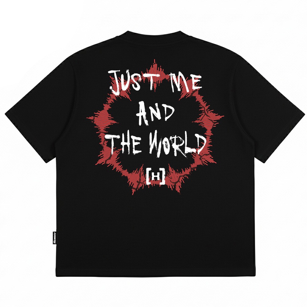 Hemdev Tshirt Boxy Oversized Groovi Black Tees Katun
