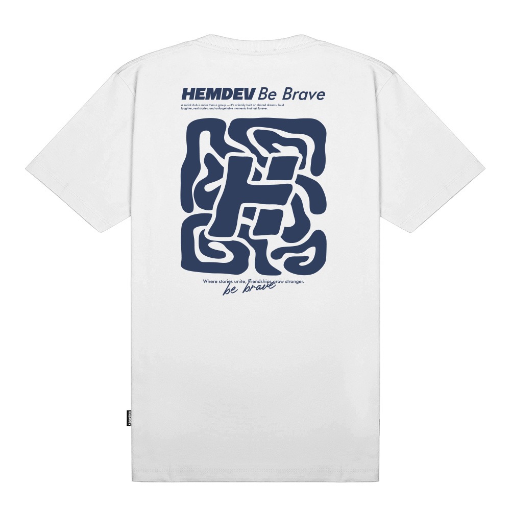 Hemdev Tshirt Blissfull White Tees Katun