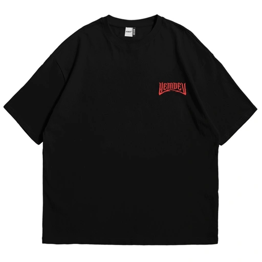 Image of Hemdev Tshirt Oversize Courage Black Tees Katun