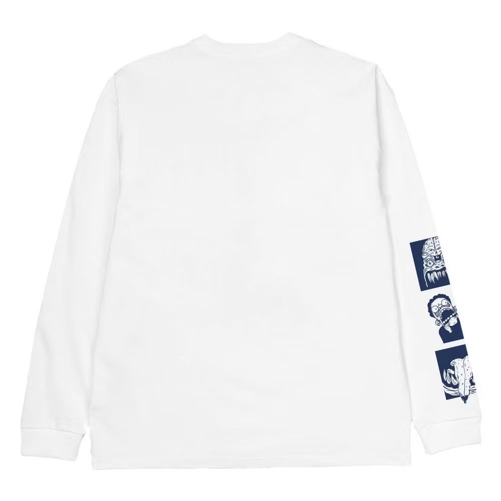 Hemdev Tshirt Longsleeve Grafiti White Tees Katun