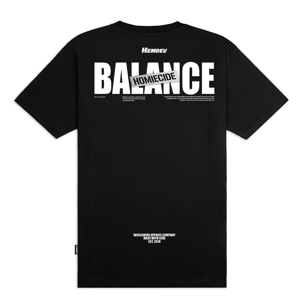 Hemdev Tshirt Homiecide Black Tees Katun