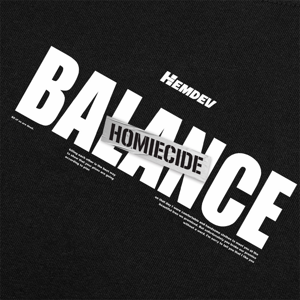Hemdev Tshirt Homiecide Black Tees Katun