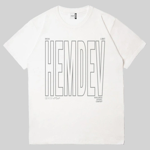 Image of Hemdev Tshirt Oversize Horius White Tees Katun