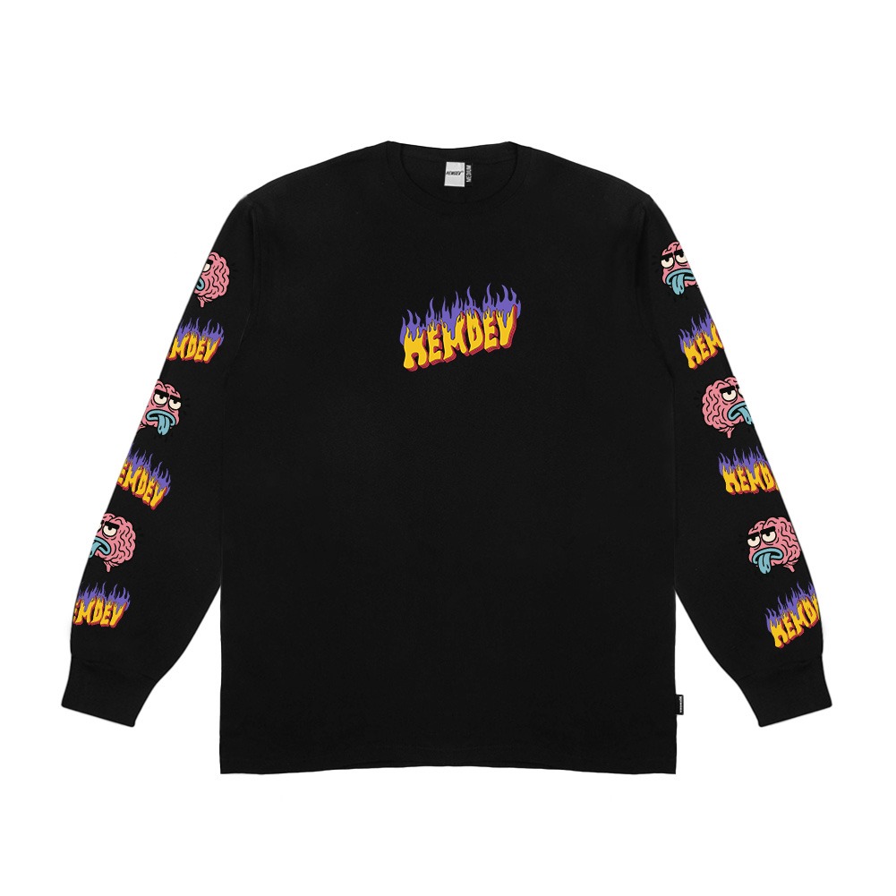 Hemdev Tshirt Longsleeve Hoos Black Tees Katun