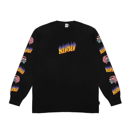 Image of Hemdev Tshirt Longsleeve Hoos Black Tees Katun