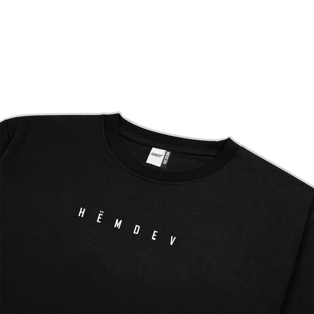 Hemdev Tshirt HOPE Black Tees Katun