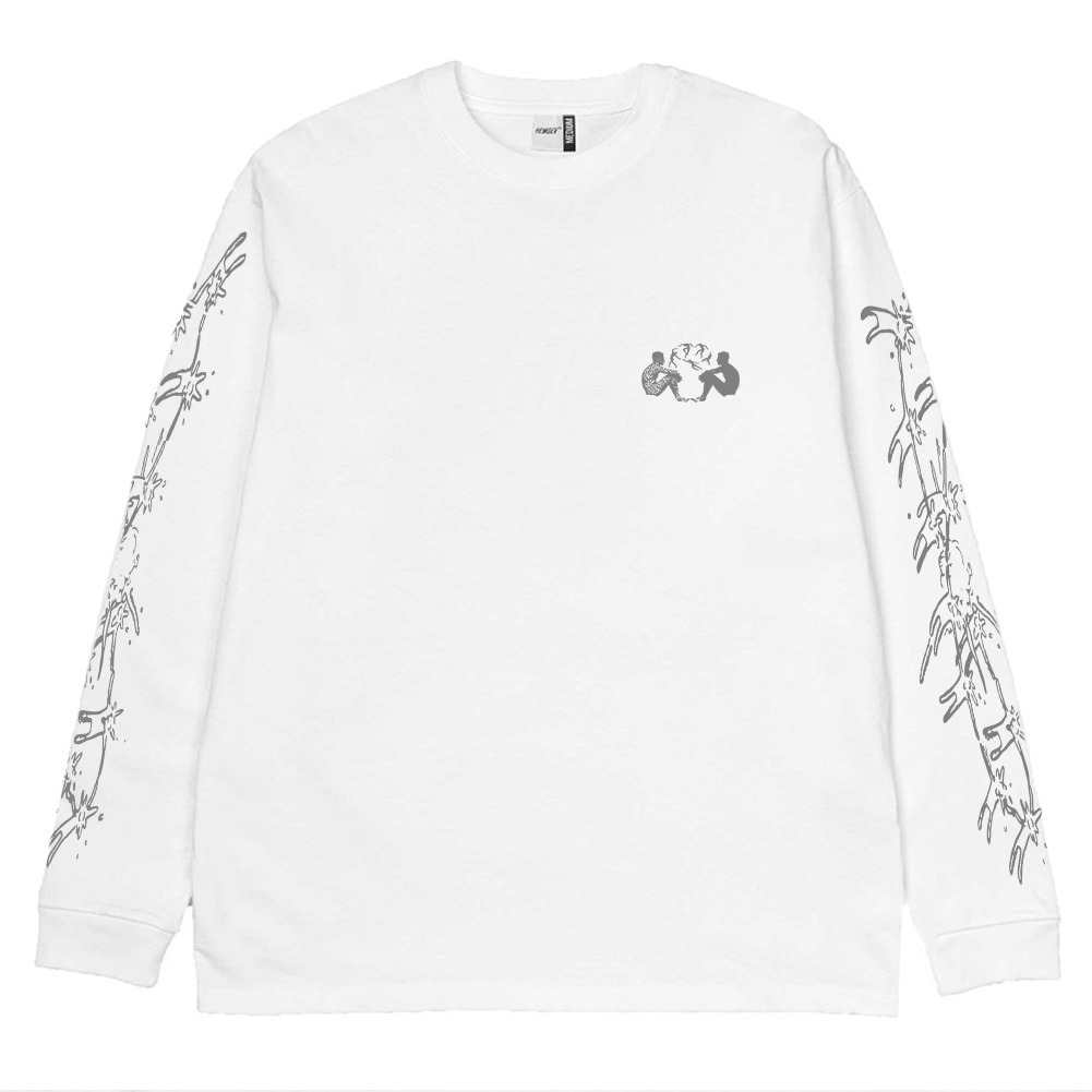 Hemdev Tshirt Longsleeve Messa White Tees Katun