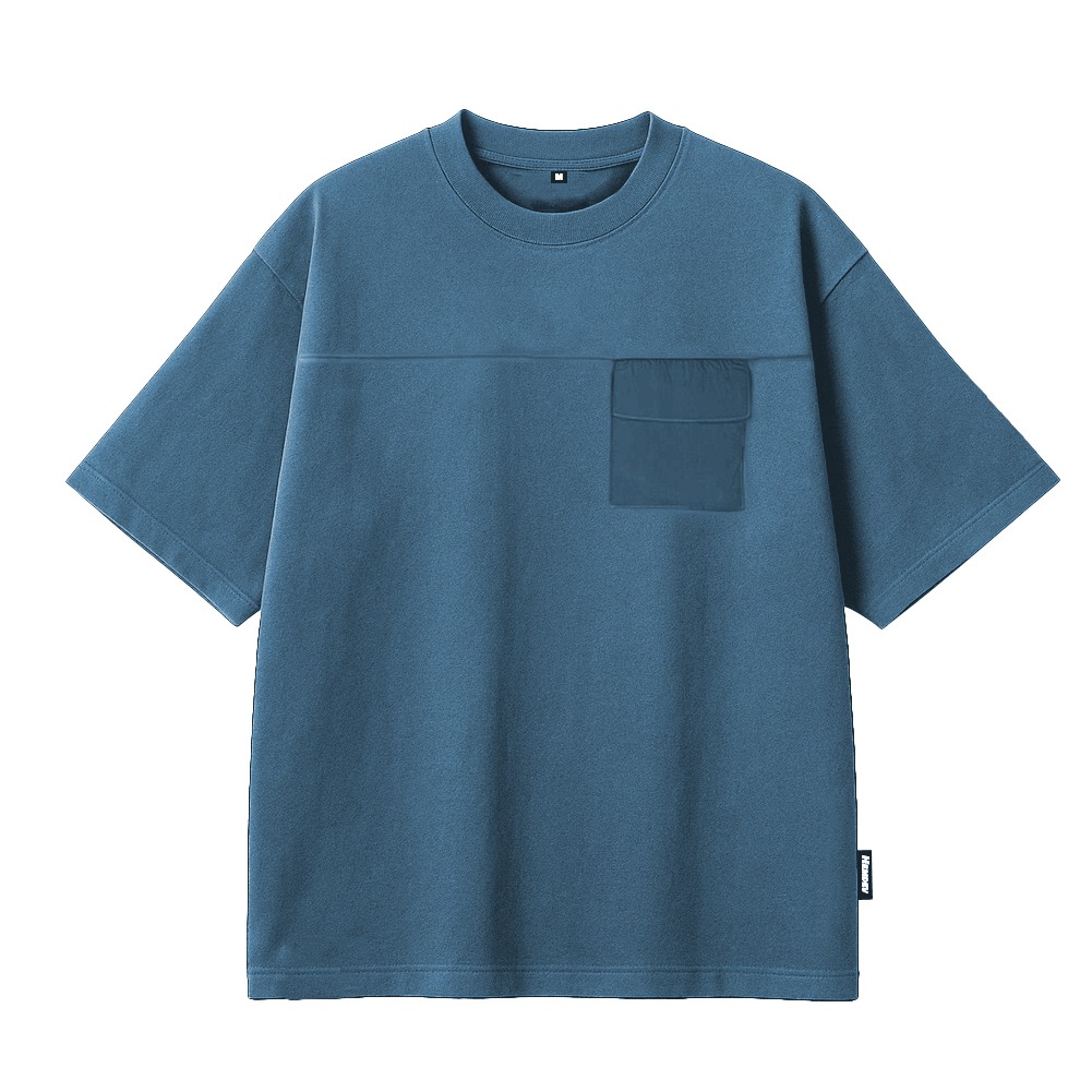 Hemdev Tshirt Oversize Pocket Polizei Midnight Blue Tees 24s Katun