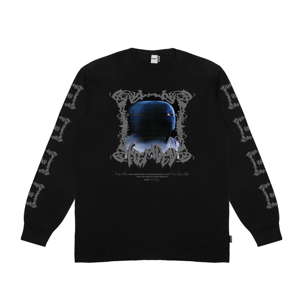 Hemdev Tshirt Longsleeve Meaning Black Tees Katun