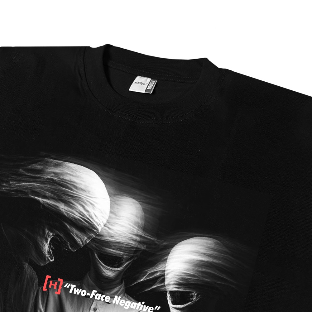 Hemdev Tshirt Boxy Oversized Negativa Black Tees Katun