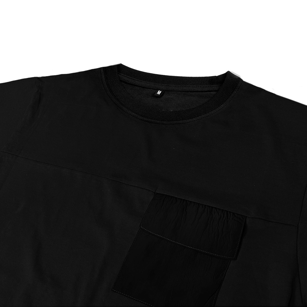Hemdev Tshirt Oversize Pocket Polizei Black Tees 24s Katun