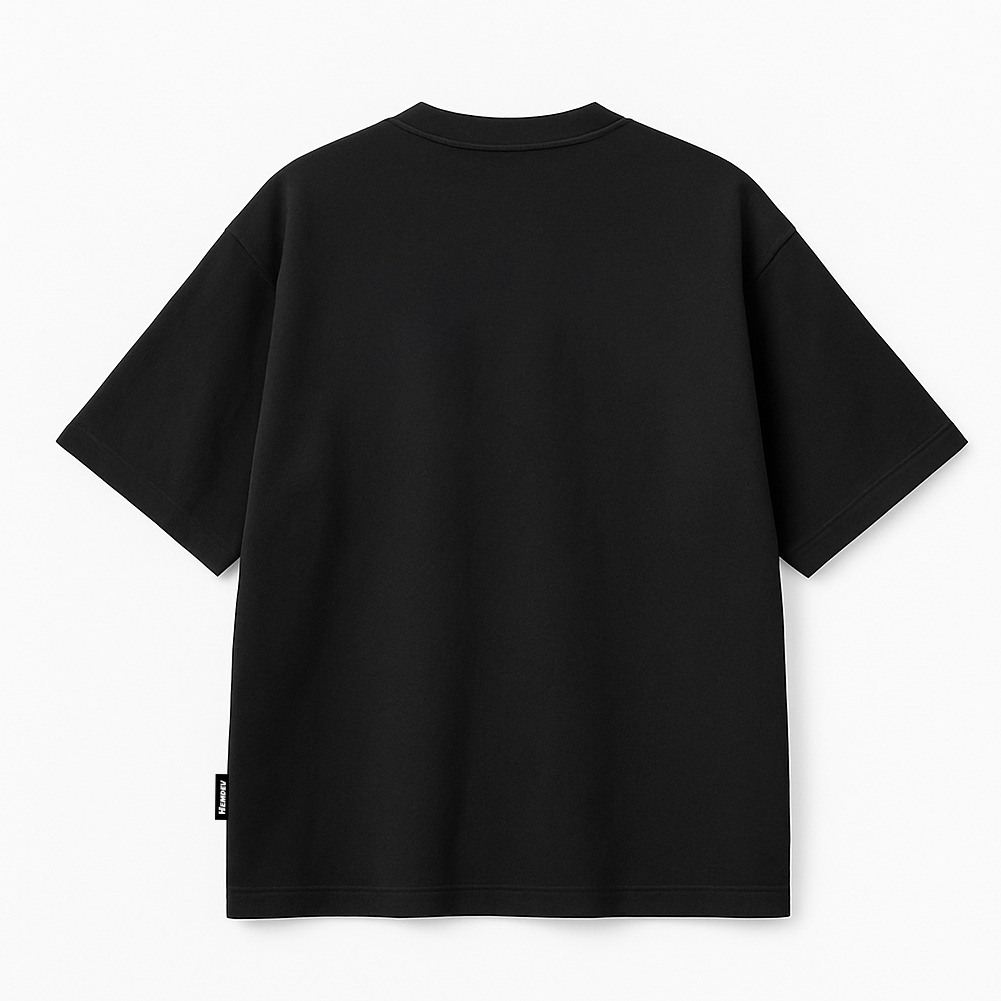 Hemdev Tshirt Oversize Pocket Polizei Black Tees 24s Katun