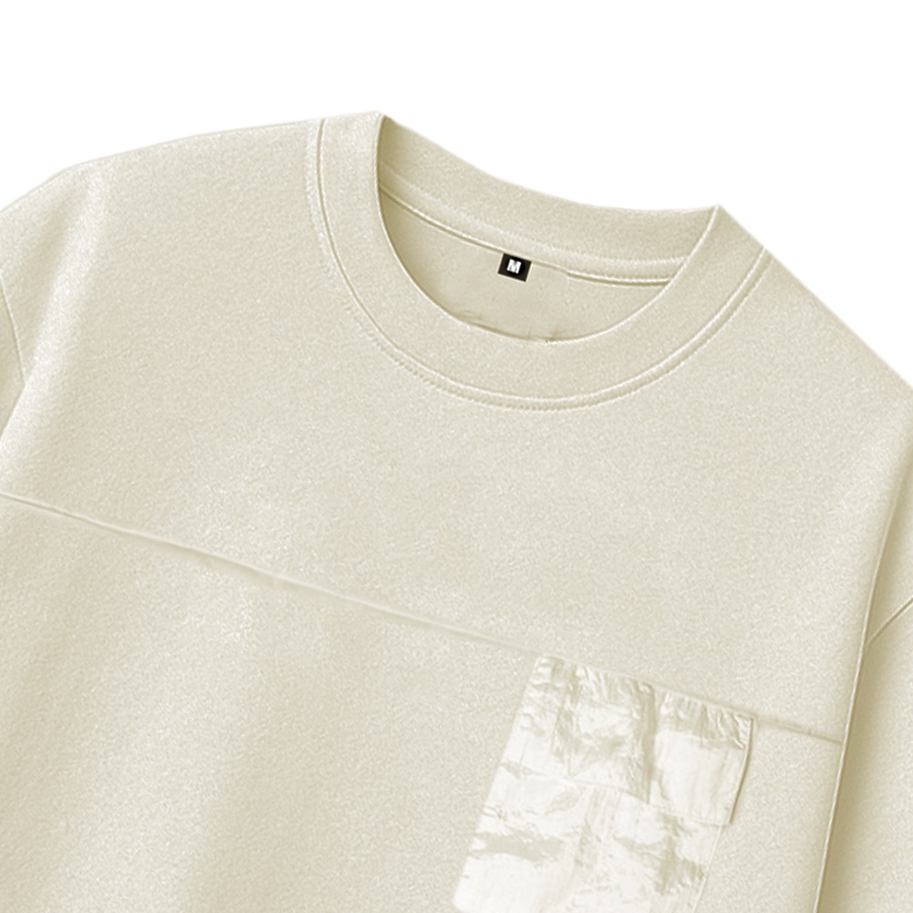Hemdev Tshirt Oversize Pocket Polizei Cream Tees 24s Katun