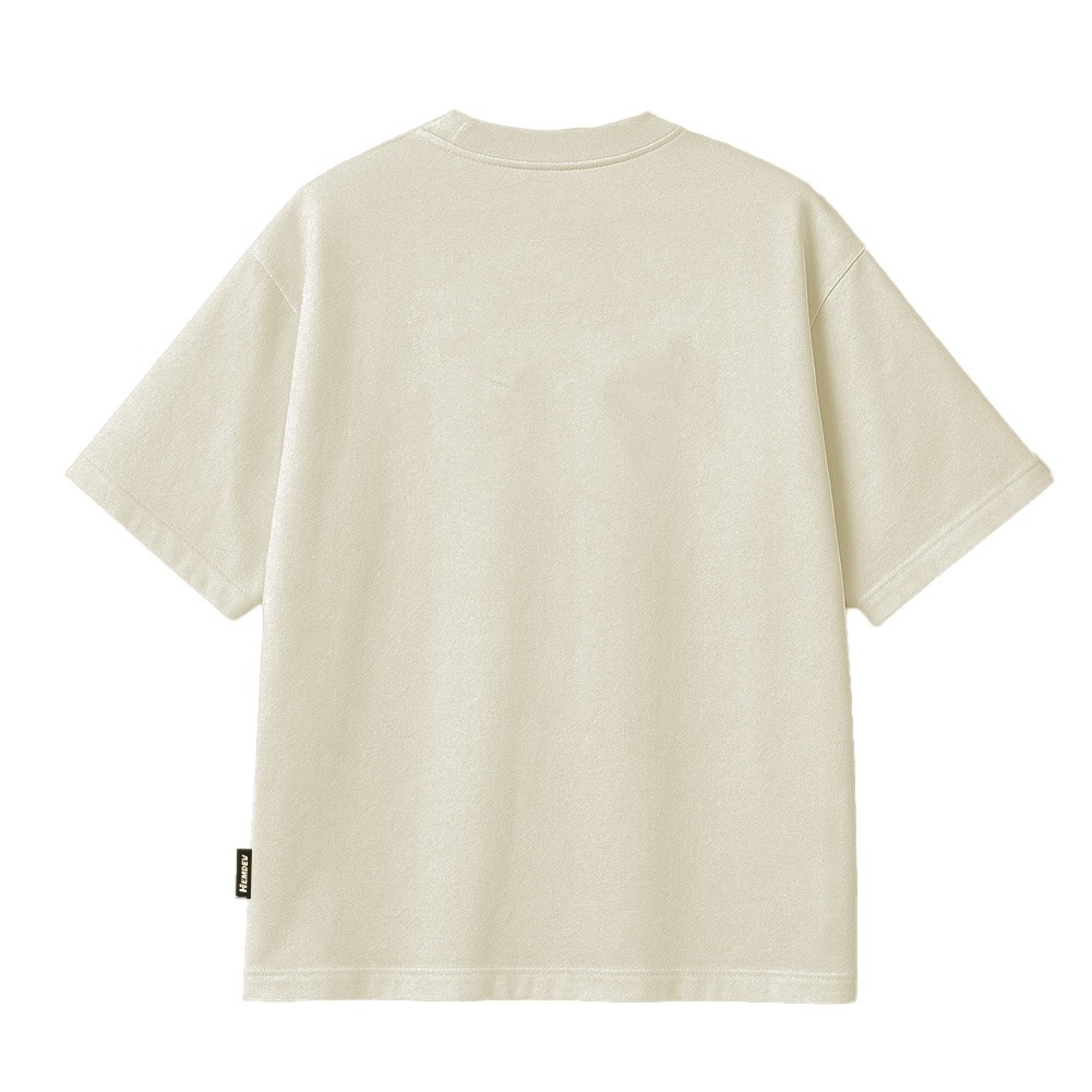 Hemdev Tshirt Oversize Pocket Polizei Cream Tees 24s Katun