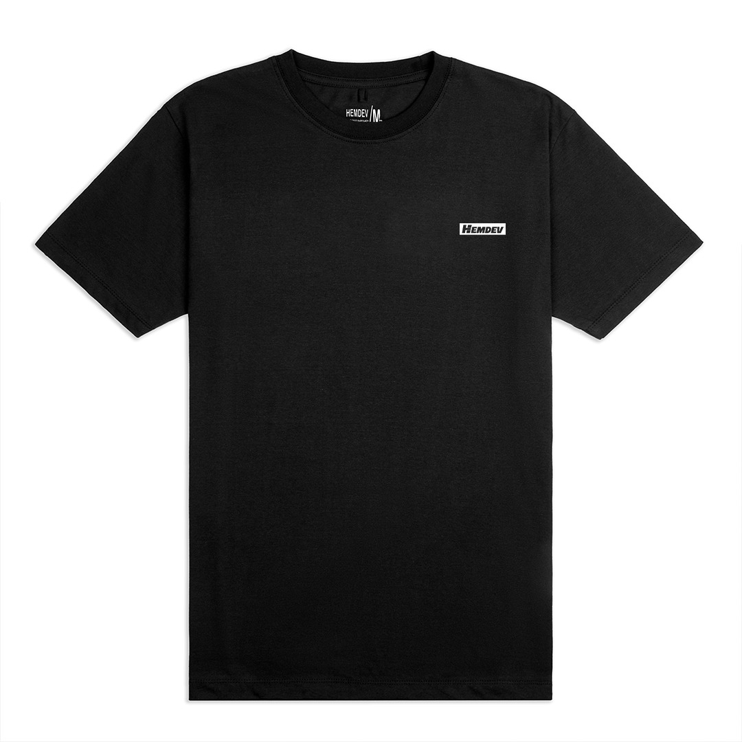 Hemdev Tshirt Pleasant Black Tees Katun