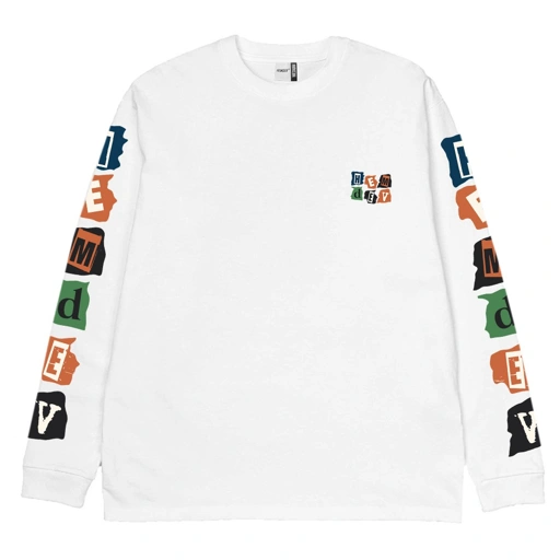 Image of Hemdev Tshirt Longsleeve Puzzles White Tees Katun