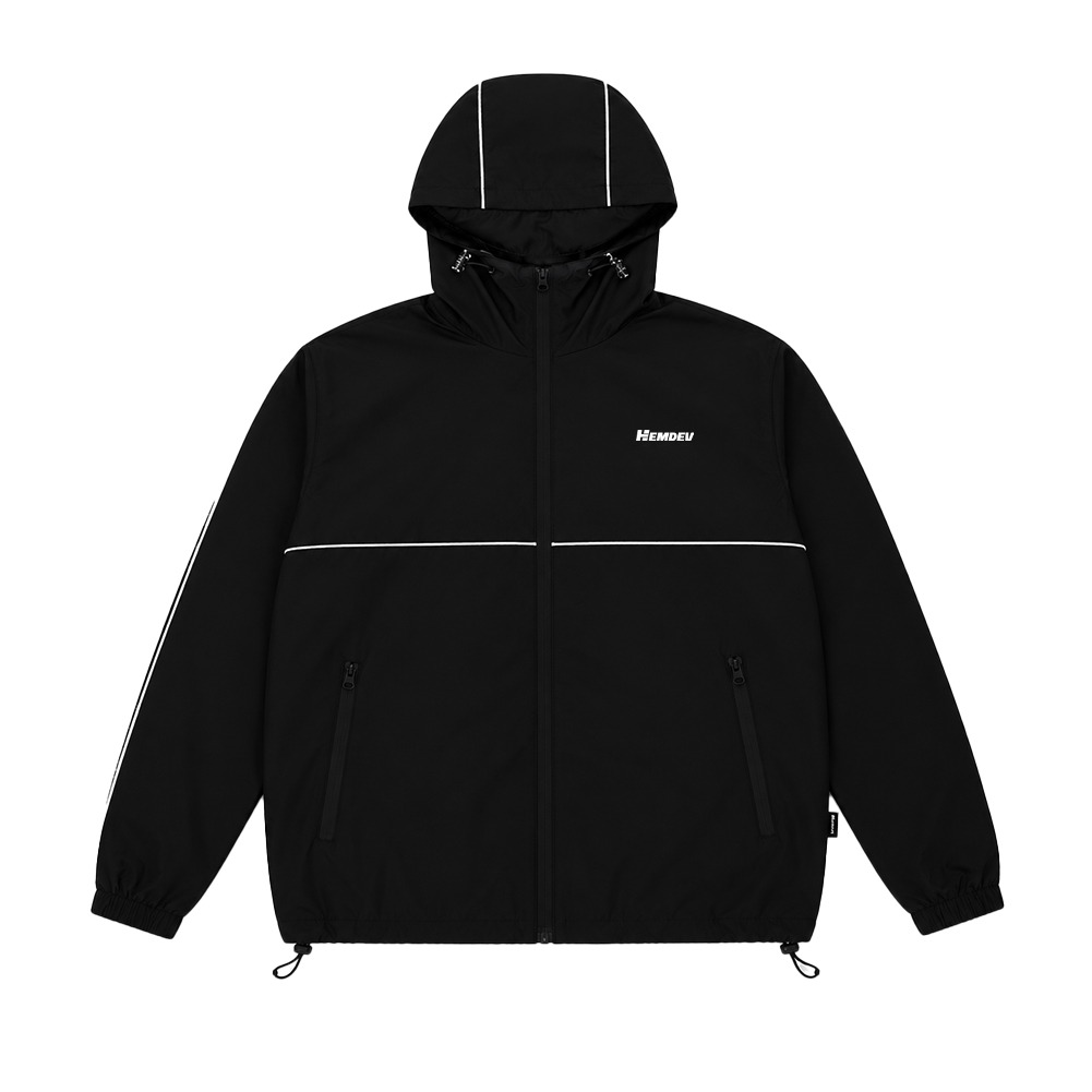 Hemdev Jacket Windbreaker Reflective Clay Black