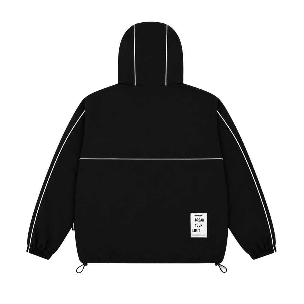 Hemdev Jacket Windbreaker Reflective Clay Black