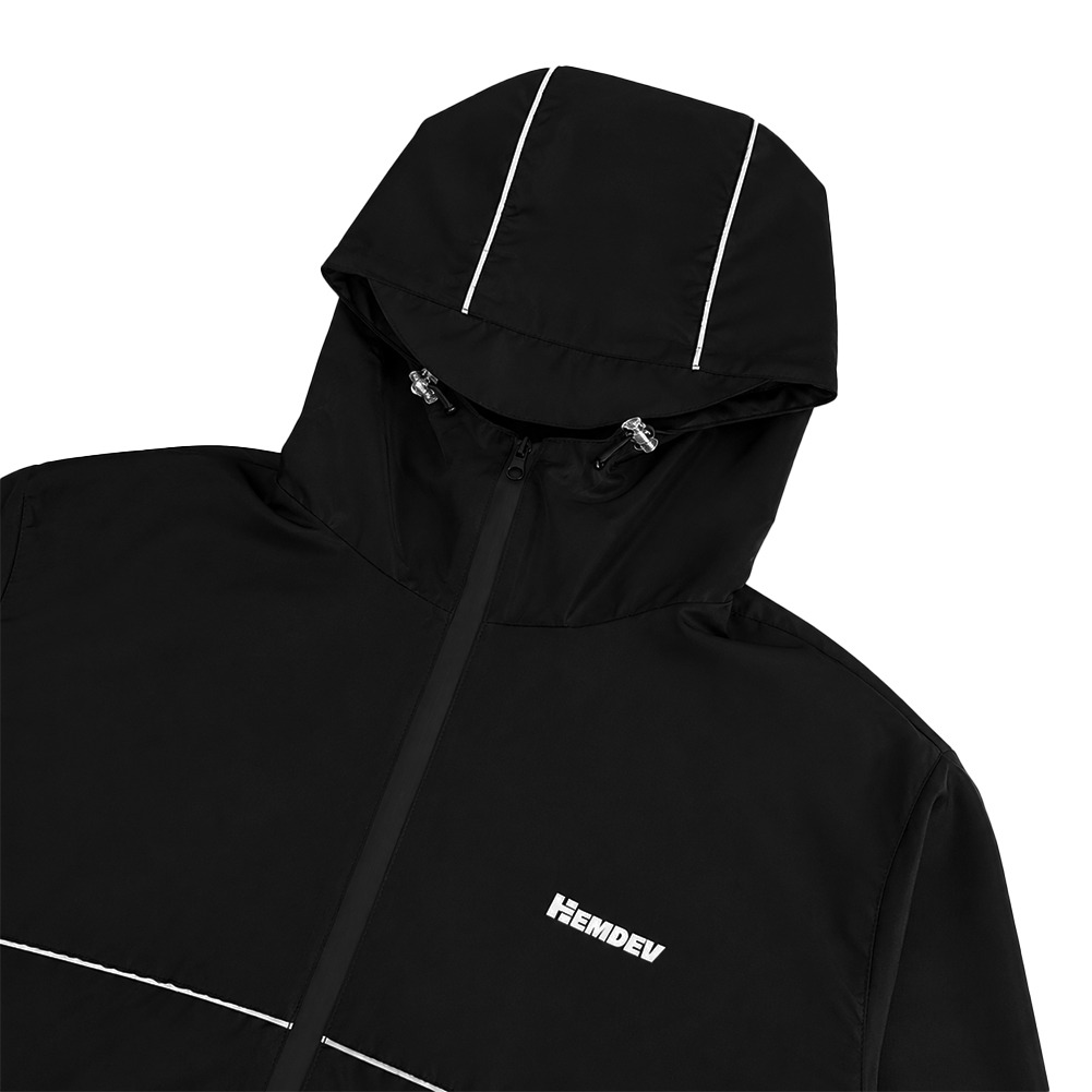 Hemdev Jacket Windbreaker Reflective Clay Black