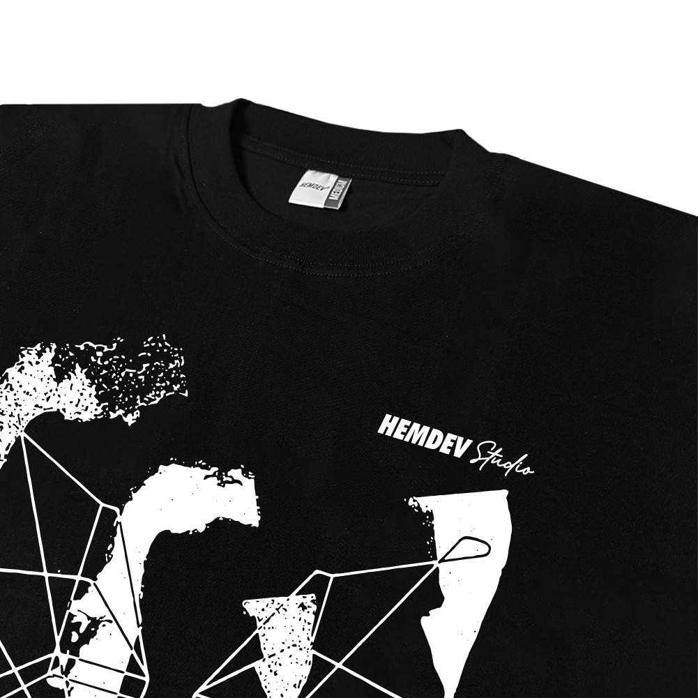 Hemdev Tshirt Boxy Oversized Resource Black Tees Katun